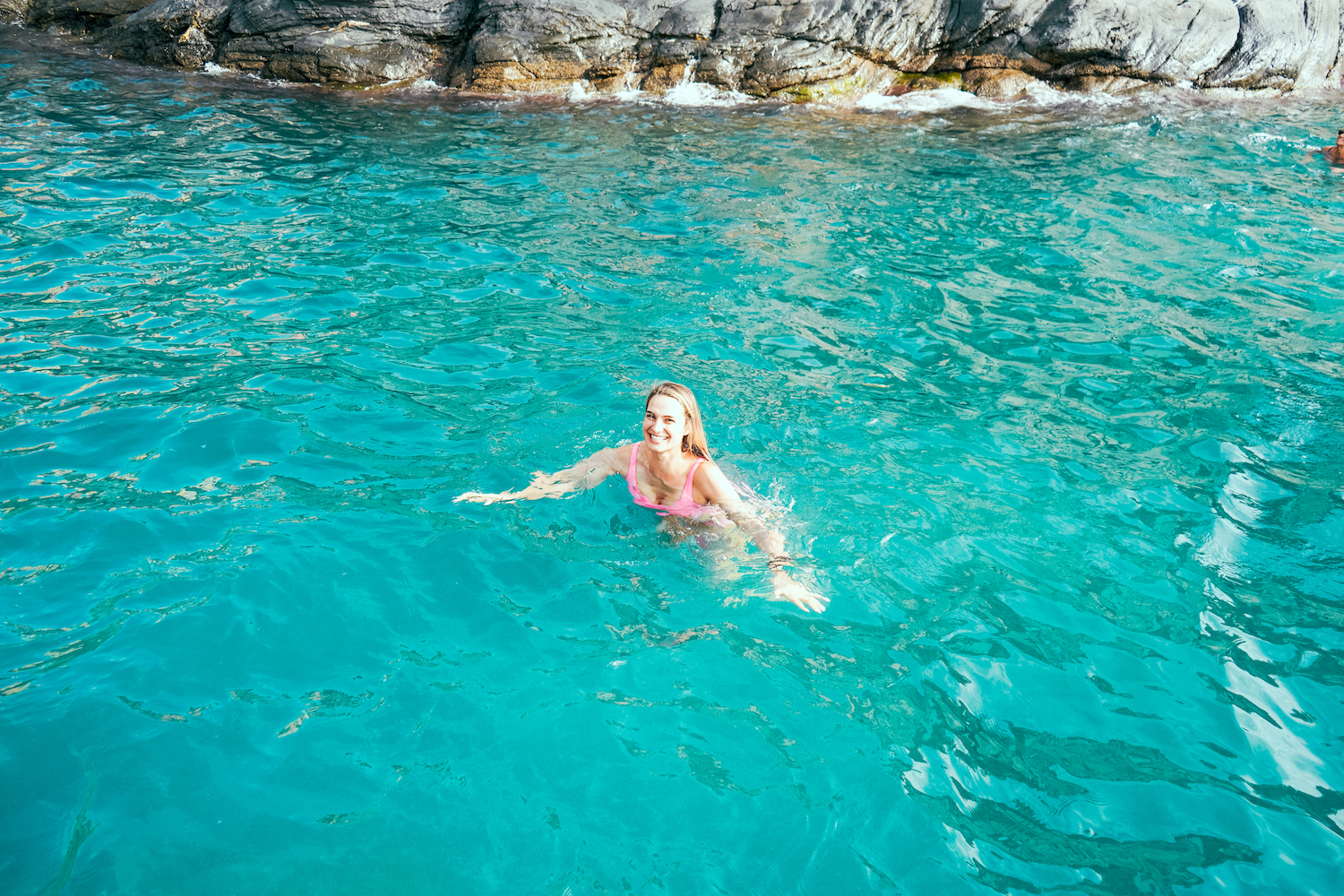 Swimming at Manarola