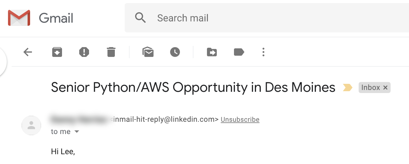 Recruiter Email