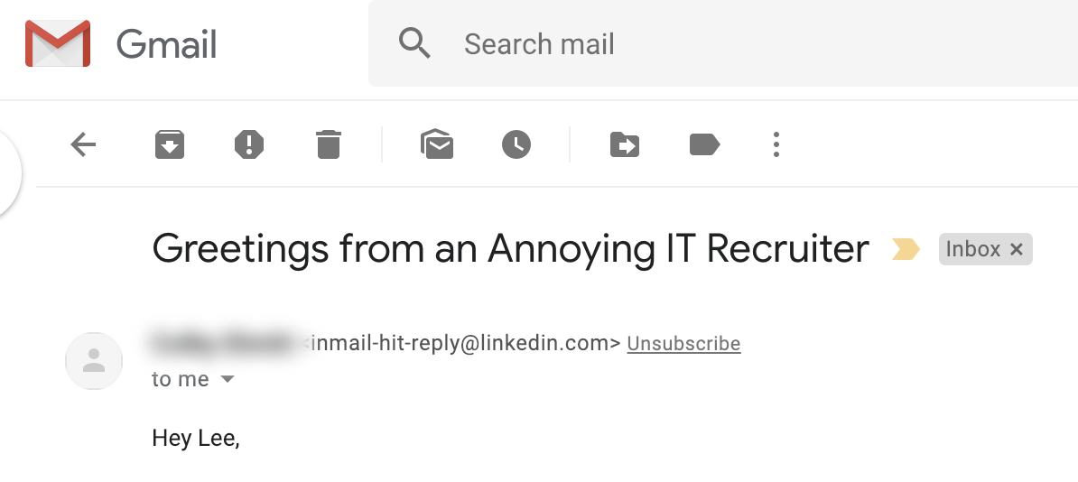 Recruiter Email